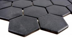 Hexagonal hexágono mosaico azulejo de cerámica negro R10B plato de ducha azulejo del piso azulejo de mosaico antideslizante baño cocina - MOS11H-0303-R10
