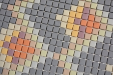 GLASS MOSAIC decoración gris claro mate mosaico azulejo pared backsplash cocina cuarto de baño MOS140-RO4_f