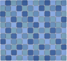 Mosaico de cerámica azul turquesa piscina mosaico azulejo RUGGED DUCHA CUENCA PISO AZULEJES backsplash cocina pared - MOS18-0404-R10