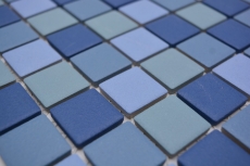 Mosaico de cerámica azul turquesa piscina mosaico azulejo RUGGED DUCHA CUENCA PISO AZULEJES backsplash cocina pared - MOS18-0404-R10