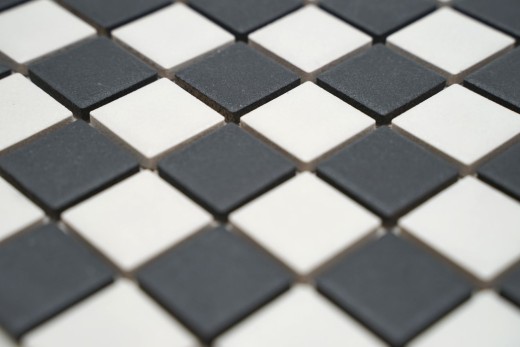 Mosaico cerámico DESLIZANTE PIZARRA negro blanco mate sin esmaltar GUSTO DE DUCHA - MOS18-0305-R10