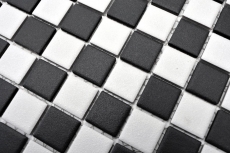 Mosaico cerámico DESLIZANTE PIZARRA negro blanco mate sin esmaltar GUSTO DE DUCHA - MOS18-0305-R10