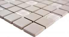 Muestra de mano azulejo mosaico cerámica gris sin esmaltar mosaico de vidrio plato de ducha MOS18-0202-R10_m