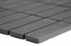 Rod mosaico de cerámica negro antracita sin esmaltar antideslizante plato de ducha azulejo del baño azulejo de la pared - MOS24B-0310-R10
