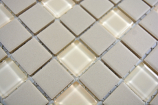 Plato de ducha mosaico cerámico beige claro sin esmaltar mosaico de vidrio MOS18-1212-R10_f