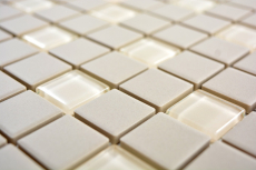 Plato de ducha mosaico cerámico beige claro sin esmaltar mosaico de vidrio MOS18-1212-R10_f