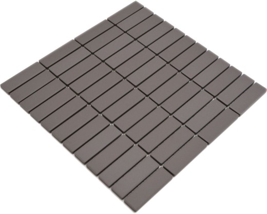 Rod mosaico de cerámica sin esmaltar barro gris antideslizante plato de ducha baldosas azulejos de baño - MOS24B-0204-R10