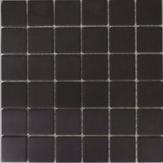 Azulejo de mosaico de cerámica negro mate umbra sin esmaltar LISO plato de ducha azulejo de baño azulejo de la pared - MOS14B-0303-R10