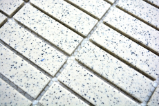 Mosaico de cerámica crema blanco palos moteado sin esmaltar MOS24-0103-R10_f