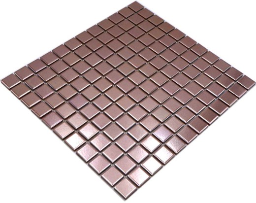 Mosaico de cobre azulejos de mosaico de cerámica CROMO MARRÓN pared azulejos backsplash cocina MOS24-0215