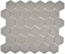 Hexagonal hexágono mosaico azulejo cerámica barro gris sin esmaltar antideslizante plato de ducha ducha piso azulejo del baño - MOS11B-0202-R10