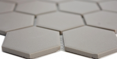 Hexagonal hexágono mosaico azulejo cerámica barro gris sin esmaltar antideslizante plato de ducha ducha piso azulejo del baño - MOS11B-0202-R10