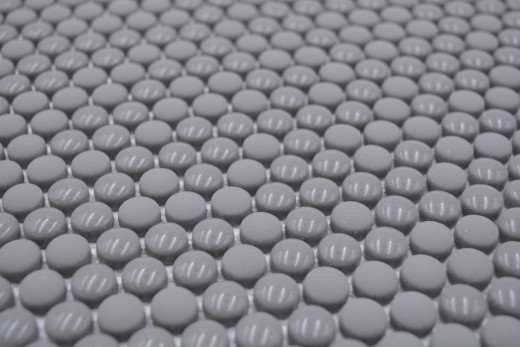 Botón mosaico Loop redondo mosaico gris brillante mate pared azulejo backsplash cocina baño MOS140-0211