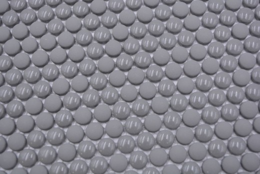 Botón mosaico Loop redondo mosaico gris brillante mate pared azulejo backsplash cocina baño MOS140-0211