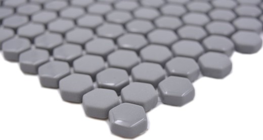 Mosaico de vidrio hexagonal azulejos hexagonales gris brillante mate mosaico azulejo pared azulejo backsplash cocina cuarto de baño
