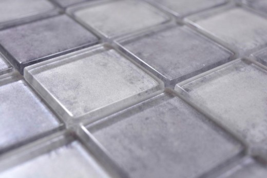 Mosaico de vidrio mosaico azulejos pastel gris pared azulejo backsplash cocina baño - MOS88-0020