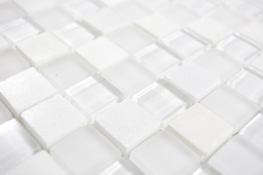 Piedra natural rústico vidrio mosaico mosaico azulejo super blanco pared revestimiento azulejo backsplash cocina baño azulejo WC splashback - MOS72-0001