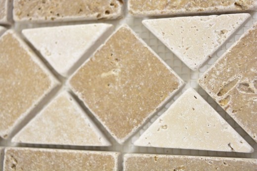 Travertino piedra natural frontera beige crema chocolate marrón nogal pared suelo ducha baño cocina sauna - MOSBor-0246