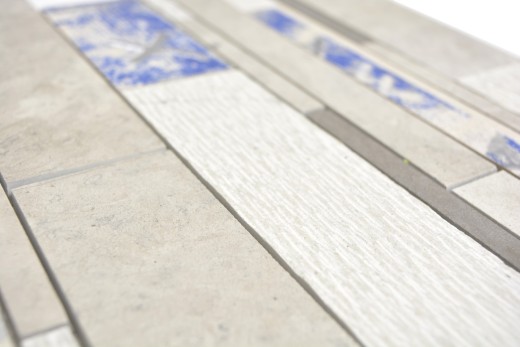 Mármol mosaico azulejo cerámica mosaico azulejo barras gris crema cocina pared azulejo espejo ducha pared piso - MOS180-D09STG