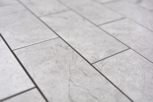 mosaico de vinilo autoadhesivo efecto piedra gris Carrara look subway mosaico azulejo pared azulejo backsplash cocina baño MOS200-MLM