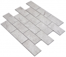 mosaico de vinilo autoadhesivo efecto piedra gris Carrara look subway mosaico azulejo pared azulejo backsplash cocina baño MOS200-MLM