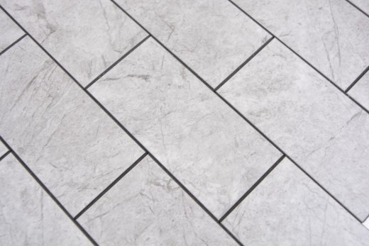 mosaico de vinilo autoadhesivo efecto piedra gris Carrara look subway mosaico azulejo pared azulejo backsplash cocina baño MOS200-MLM