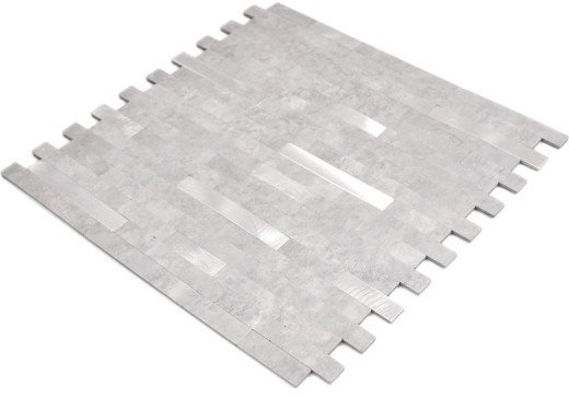 autoadhesivo mosaico de vinilo palos piedra mirada cuarzo cemento gris plata azulejo backsplash cocina pared MOS200-4GS