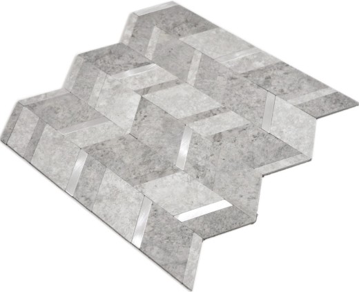 autoadhesivo mosaico esteras flecha mirada vinilo gris plata antracita azulejo backsplash cocina