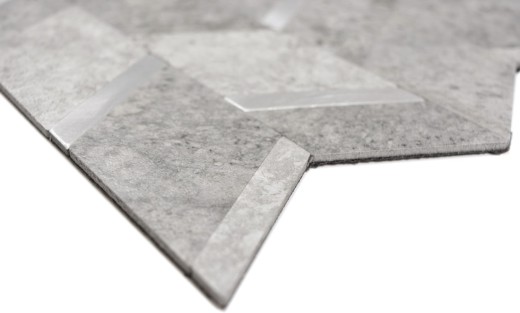 autoadhesivo mosaico esteras flecha mirada vinilo gris plata antracita azulejo backsplash cocina
