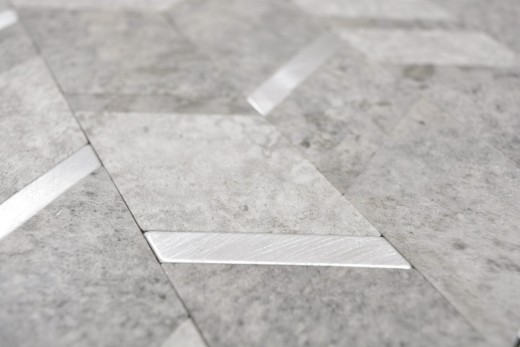 autoadhesivo mosaico esteras flecha mirada vinilo gris plata antracita azulejo backsplash cocina