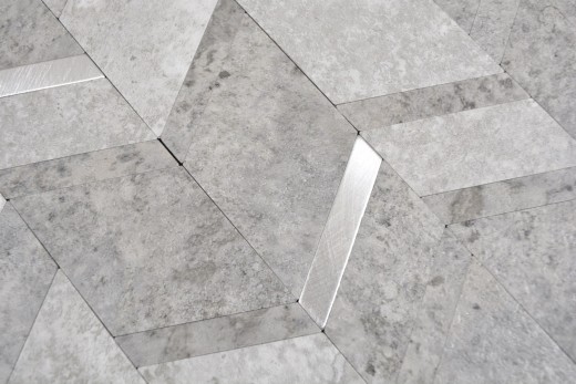 autoadhesivo mosaico esteras flecha mirada vinilo gris plata antracita azulejo backsplash cocina