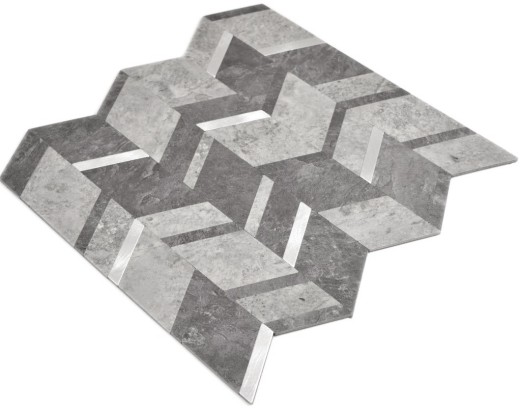 revestimiento mural autoadhesivo vinilo piedra flecha gris antracita plata MOS200-4CDG