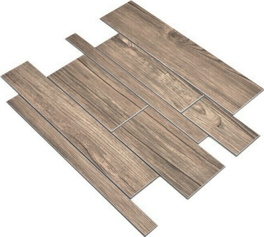 autoadhesivo paneles de pared aspecto madera marrón cocina salpicadero azulejo backsplash