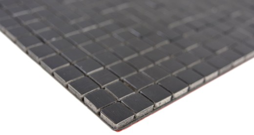autoadhesivo metal look aluminio negro mate/brillante cepillado azulejo backsplash pared cocina MOS200-L1B