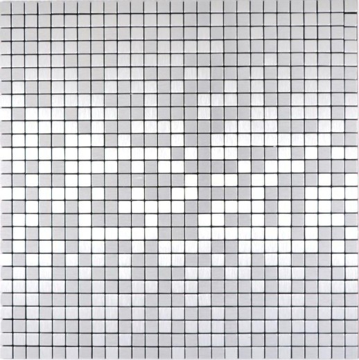 azulejo mosaico autoadhesivo metal aluminio plata mate cepillado azulejo salpicadero cocina MOS200-L5S