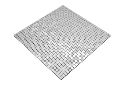 azulejo mosaico autoadhesivo metal aluminio plata mate cepillado azulejo salpicadero cocina MOS200-L5S