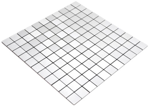 mosaico plateado autoadhesivo de aluminio para salpicaduras de cocina MOS200-L7S