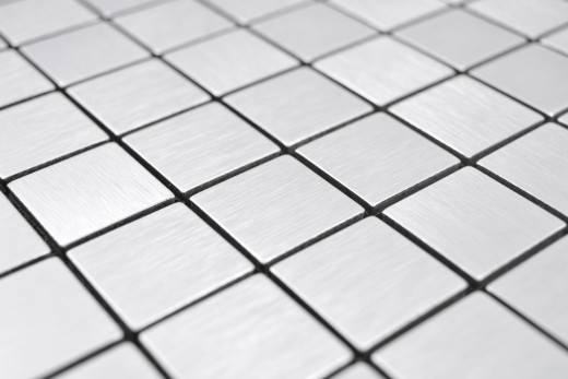 mosaico plateado autoadhesivo de aluminio para salpicaduras de cocina MOS200-L7S