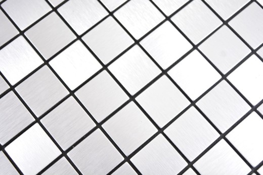 mosaico plateado autoadhesivo de aluminio para salpicaduras de cocina MOS200-L7S