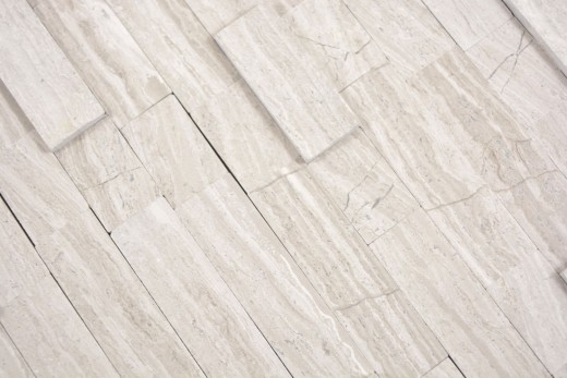 mosaico compuesto autoadhesivo tiras piedra natural Traverin beige azulejo backsplash cocina pared look MOS200-M02