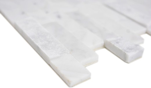 mosaico compuesto autoadhesivo tiras de piedra natural blanco con Carrara mirada azulejo backsplash pared de la cocina mirada MOS200-M22
