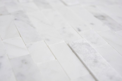 mosaico compuesto autoadhesivo tiras de piedra natural blanco con Carrara mirada azulejo backsplash pared de la cocina mirada MOS200-M22