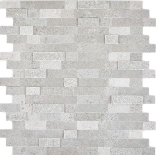 mosaico compuesto autoadhesivo tiras piedra natural gris azulejo backsplash cocina pared look MOS200-M32