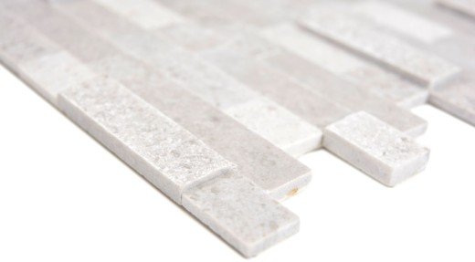 mosaico compuesto autoadhesivo tiras piedra natural gris azulejo backsplash cocina pared look MOS200-M32