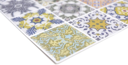 mosaico autoadhesivo película retro vintage casa de campo estilo vinilo adornos azulejo backsplash cocina