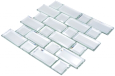 Mosaico de vidrio mosaico azulejos espejo plata mosaico azulejo espejo cocina ducha baño