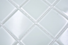 Mosaico de vidrio blanco tinte verde mosaico azulejo pared azulejo backsplash cocina ducha baño MOS78-0101_f