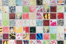 Muestra de mano colorido mosaico azulejo retro vintage POP UP Marilyn Monroe cerámica MOS18D-1605_m