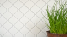 Muestra de mano retro vintage mosaico azulejo cerámica florentino blanco mate MOS13-11WM_m