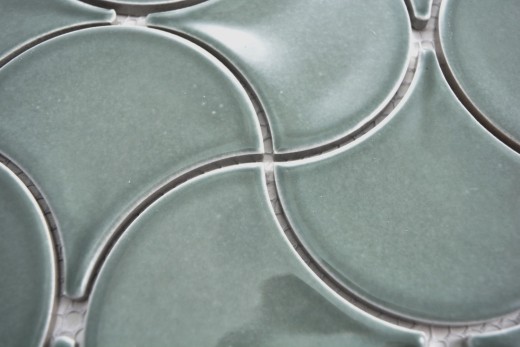 Muestra de mano mosaico azulejo cerámica ventilador gasolina brillante onda pared azulejo baño MOS13-FSW18_m